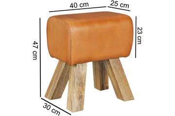 Brickworth Krakk - Brun - Møbler - Stoler - Krakk