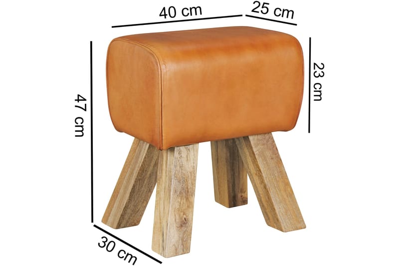 Brickworth Krakk - Brun - Møbler - Stoler - Krakk