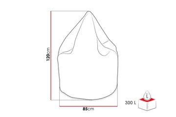 Buzzie Beanbag 85 cm 120x - Grå - Møbler - Stoler - Sittesekk & sakkosekk