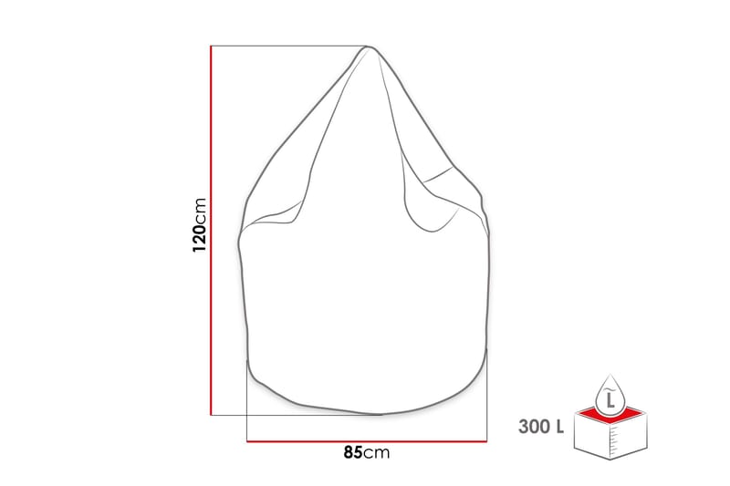 Buzzie Beanbag 85 cm 120x - Møbler - Stoler - Sittesekk & sakkosekk