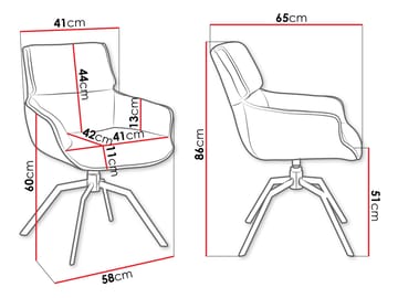 Calrosen Kontorstol 2-pakning - Grå - Møbler - Stoler - Kontorstol & skrivebordsstol