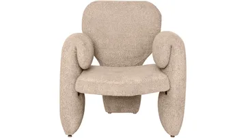 Calvero lenestol i stoff - Beige - Møbler - Stoler - Lenestoler