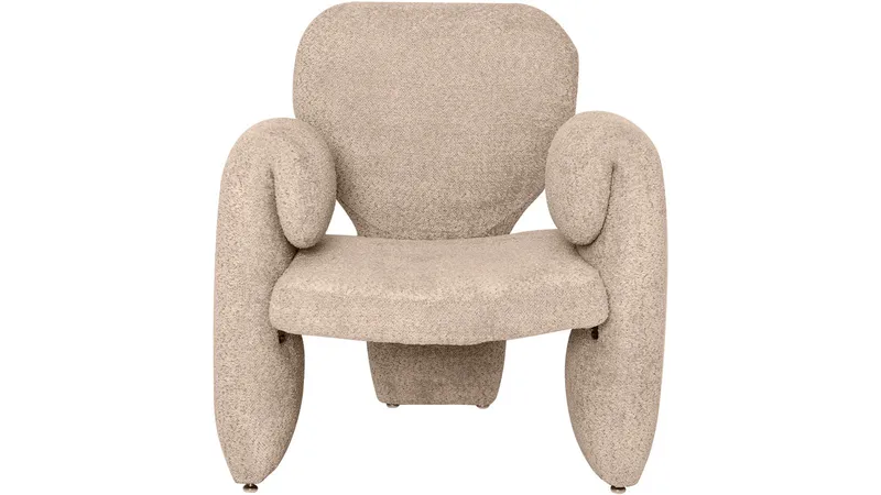 Calvero lenestol i stoff - Beige - Møbler - Stoler - Lenestoler