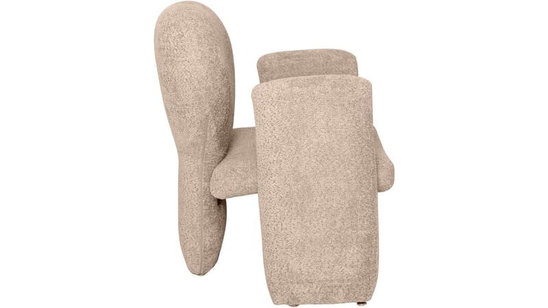 Calvero lenestol i stoff - Beige - Møbler - Stoler - Lenestoler