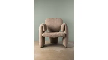 Calvero lenestol i stoff - Beige - Møbler - Stoler - Lenestoler