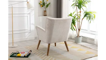 Carlton lenestol i bouclé - Krem - Møbler - Stoler - Lenestoler