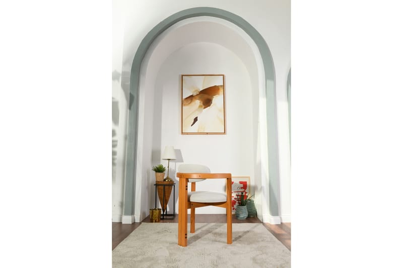 Cheri Lenestol - Krem/Eik - Møbler - Stoler - Spisestuestoler & kjøkkenstoler