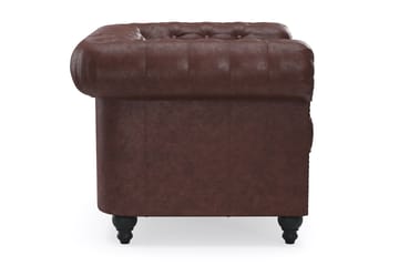 Chesterfield Deluxe Lenestol - Mørk brun - Møbler - Stoler - Lenestoler