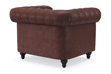 Chesterfield Deluxe Lenestol - Mørk brun - Møbler - Stoler - Lenestoler