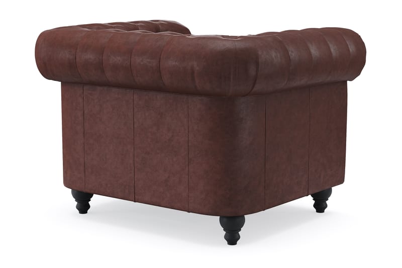 Chesterfield Deluxe Lenestol - Mørk brun - Møbler - Stoler - Lenestoler
