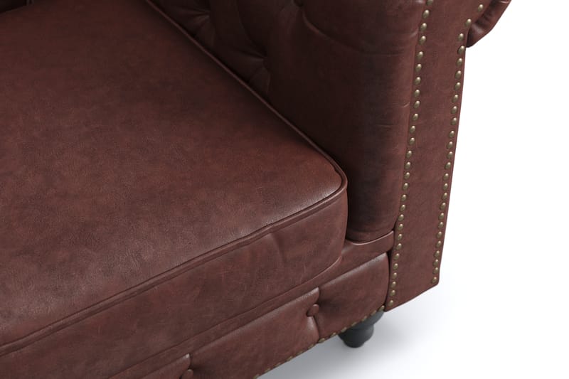 Chesterfield Deluxe Lenestol - Mørk brun - Møbler - Stoler - Lenestoler