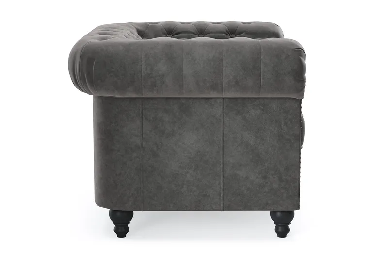 Chesterfield Deluxe Lenestol - Mørkegrå - Møbler - Stoler - Lenestoler