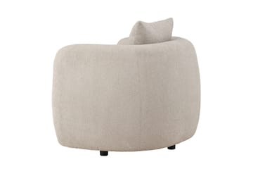 Cielo Modern Rund Lenestol i Stoff - Beige - Møbler - Stoler - Lenestoler