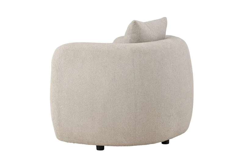 Cielo Modern Rund Lenestol i Stoff - Beige - Møbler - Stoler - Lenestoler