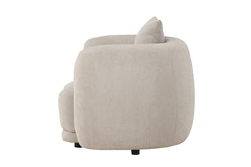 Cielo Modern Rund Lenestol i Stoff - Beige - Møbler - Stoler - Lenestoler