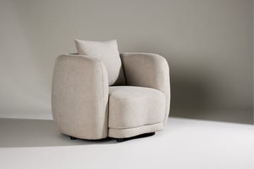 Cielo Modern Rund Lenestol i Stoff - Beige - Møbler - Stoler - Lenestoler
