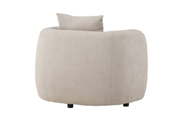 Cielo Modern Rund Lenestol i Stoff - Beige - Møbler - Stoler - Lenestoler