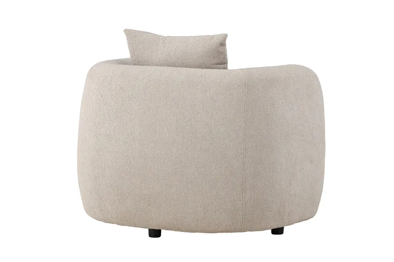 Cielo Modern Rund Lenestol i Stoff - Beige - Møbler - Stoler - Lenestoler
