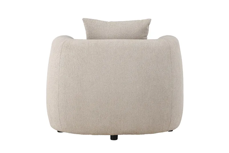 Cielo Modern Rund Lenestol i Stoff - Beige - Møbler - Stoler - Lenestoler