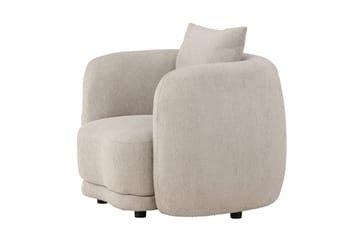 Cielo Modern Rund Lenestol i Stoff - Beige - Møbler - Stoler - Lenestoler