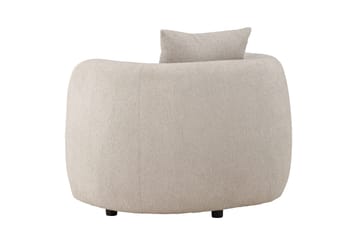 Cielo Modern Rund Lenestol i Stoff - Beige - Møbler - Stoler - Lenestoler