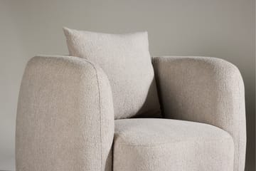 Cielo Modern Rund Lenestol i Stoff - Beige - Møbler - Stoler - Lenestoler