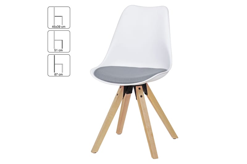 Dedhia Spisestol - Hvit - Møbler - Stoler - Spisestuestoler & kjøkkenstoler