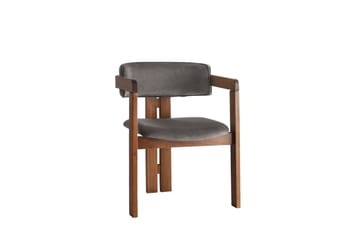 Dellon Lenestol - Valnøtt/Antrasitt - Møbler - Stoler - Spisestuestoler & kjøkkenstoler