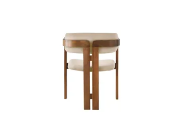 Dellon Lenestol - Valnøtt/Beige - Møbler - Stoler - Spisestuestoler & kjøkkenstoler