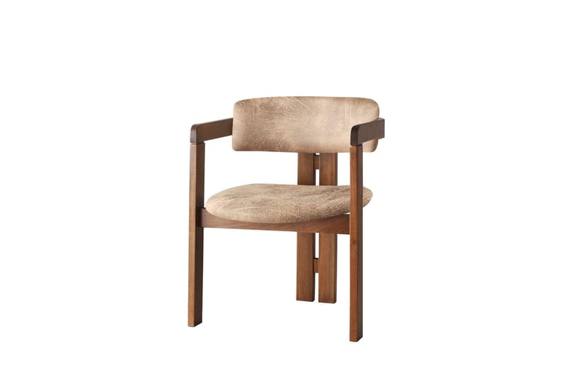 Dellon Lenestol, Valnøtt/Beige