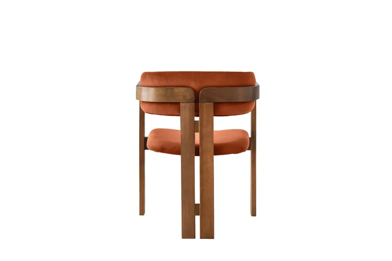 Dellon Lenestol - Valnøtt/Rød - Møbler - Stoler - Spisestuestoler & kjøkkenstoler