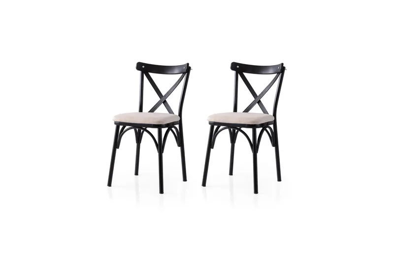 Devereaux Spisestol, Svart/Krem