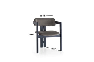 Diontae Lenestol - Svart/Antrasitt - Møbler - Stoler - Spisestuestoler & kjøkkenstoler
