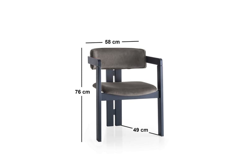 Diontae Lenestol - Svart/Antrasitt - Møbler - Stoler - Spisestuestoler & kjøkkenstoler