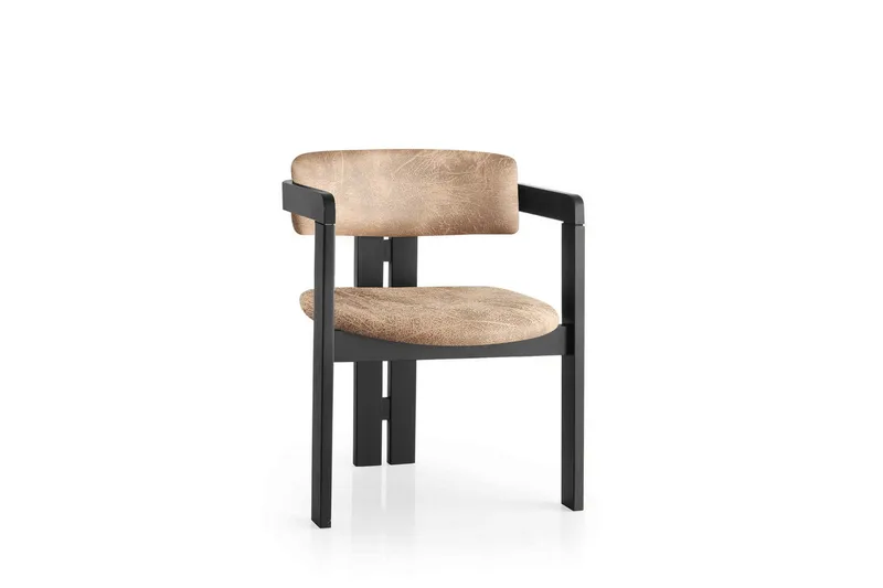 Diontae Lenestol - Svart/Beige - Møbler - Stoler - Spisestuestoler & kjøkkenstoler