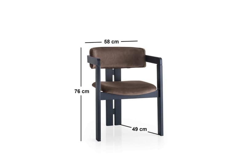 Diontae Lenestol - Svart/Brun - Møbler - Stoler - Spisestuestoler & kjøkkenstoler