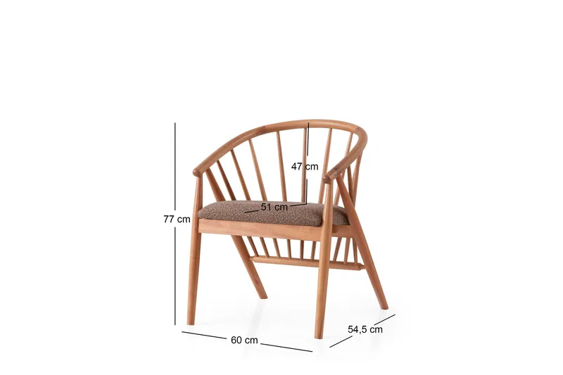 Dwain Lenestol - Eik/Lys brun - Møbler - Stoler - Spisestuestoler & kjøkkenstoler