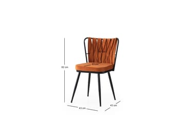 Dyana Spisestol - Svart/Oransje - Møbler - Stoler - Spisestuestoler & kjøkkenstoler