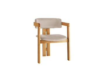 Dylana Lenestol - Eik/Beige - Møbler - Stoler - Spisestuestoler & kjøkkenstoler