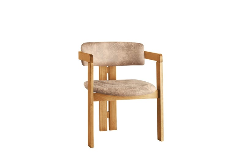 Dylana Lenestol - Eik/Beige - Møbler - Stoler - Spisestuestoler & kjøkkenstoler