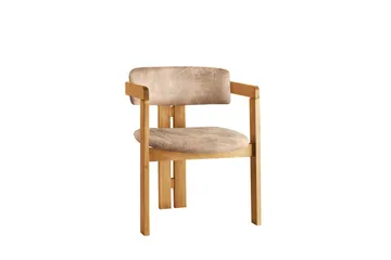 Dylana Lenestol - Eik/Beige - Møbler - Stoler - Spisestuestoler & kjøkkenstoler