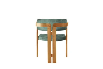 Dylana Lenestol - Eik/Grønn - Møbler - Stoler - Spisestuestoler & kjøkkenstoler