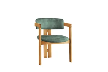 Dylana Lenestol - Eik/Grønn - Møbler - Stoler - Spisestuestoler & kjøkkenstoler