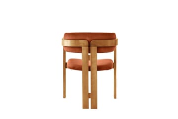 Dylana Lenestol - Eik/Rød - Møbler - Stoler - Spisestuestoler & kjøkkenstoler