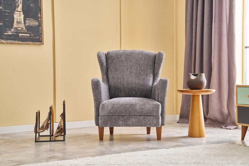 Edgara Lenestol - Grå - Møbler - Stoler - Lenestoler