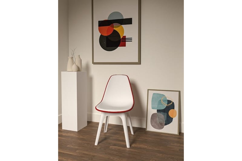 Edoardo Spisestol - Rød/Hvit - Møbler - Stoler - Spisestuestoler & kjøkkenstoler
