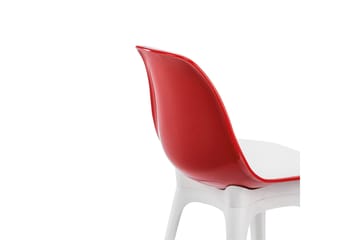 Edoardo Spisestol - Rød/Hvit - Møbler - Stoler - Spisestuestoler & kjøkkenstoler