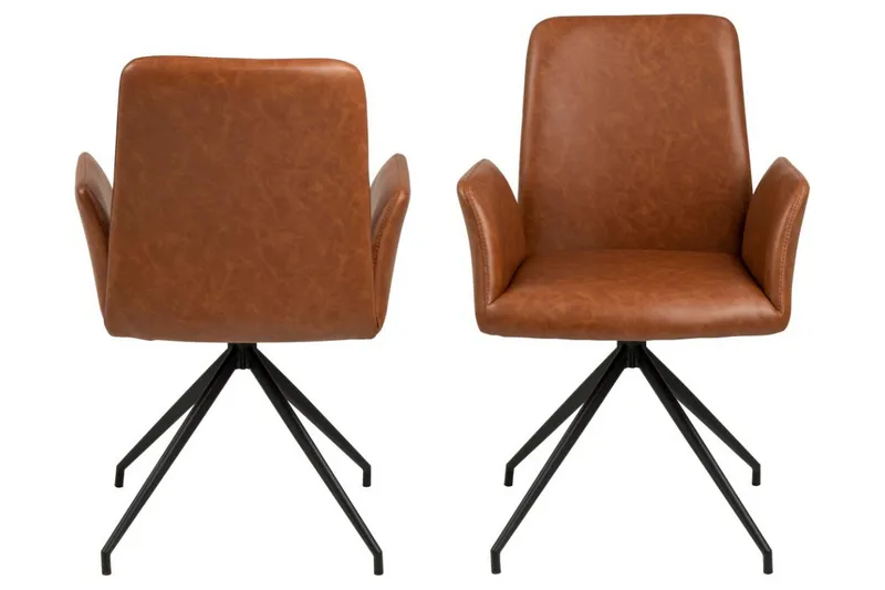 Edwuna Lenestol - Brun - Møbler - Stoler - Spisestuestoler & kjøkkenstoler