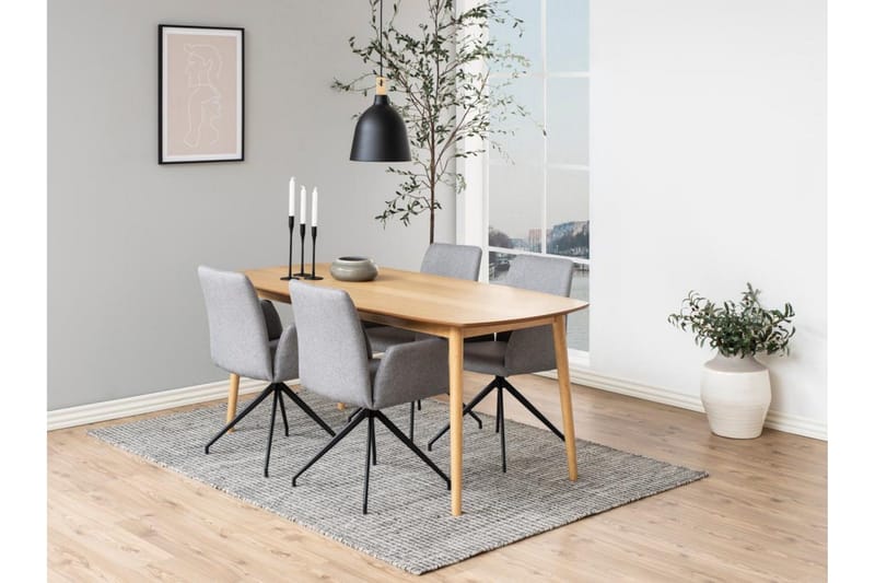 Edwuna Lenestol - Grå - Møbler - Stoler - Spisestuestoler & kjøkkenstoler