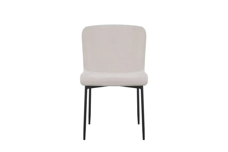 Elsie Spisestol Fløyel - Beige - Møbler - Stoler - Spisestuestoler & kjøkkenstoler